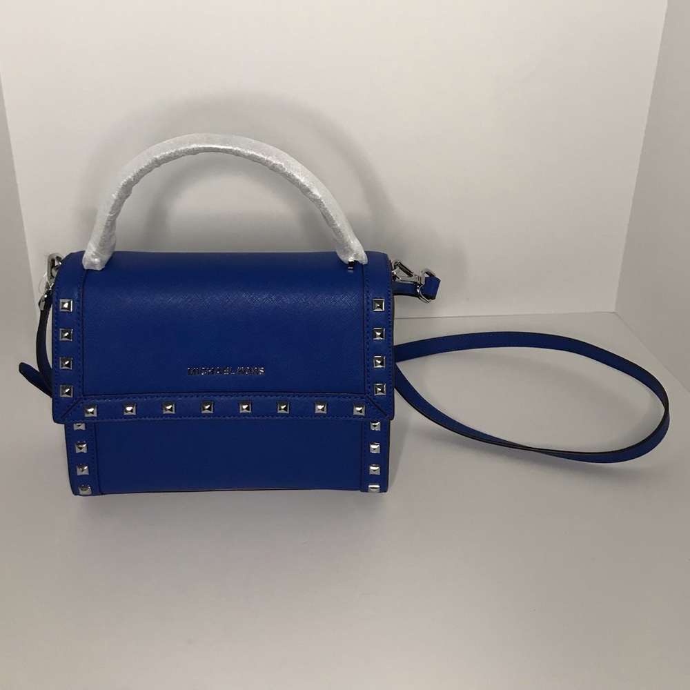 NWT - Michael Kors Dillon Studded Handbag - Electric Blue